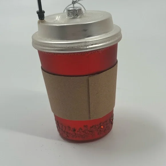 Ceramic Coffee Cup Christmas Ornament - Picture 3 of 6